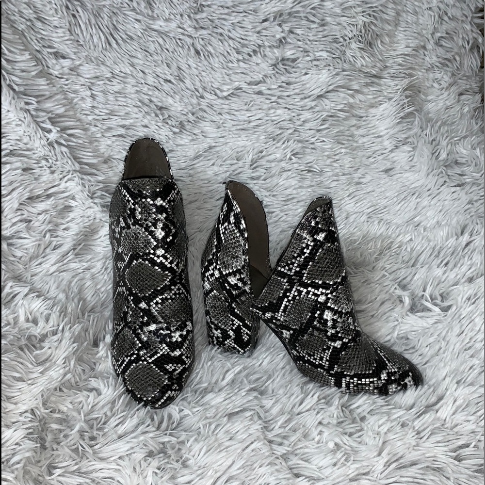 Snake skin booties